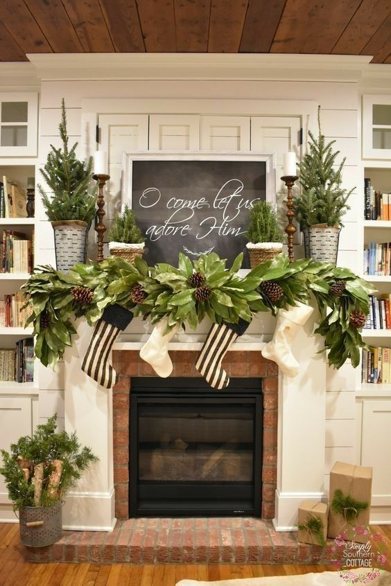 Easy Diy Christmas Mantel Decor Ideas For Your Fireplace | Diy Christmas  Mantel, Christmas Mantel Decorations, Christmas Fireplace Decor