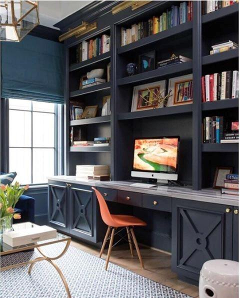Top 50 Best Built In Desk Ideas - Cool Work Space Designs | Office Built  Ins, Home Office Cabinets, Home Office Design