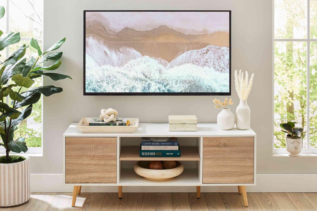 How To Decorate Around A Tv On A Wall