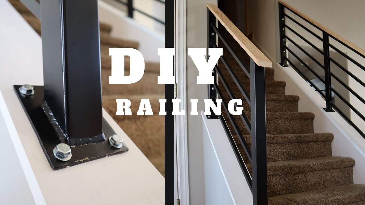 Diy Stair Railing Staircase Makeover - Youtube